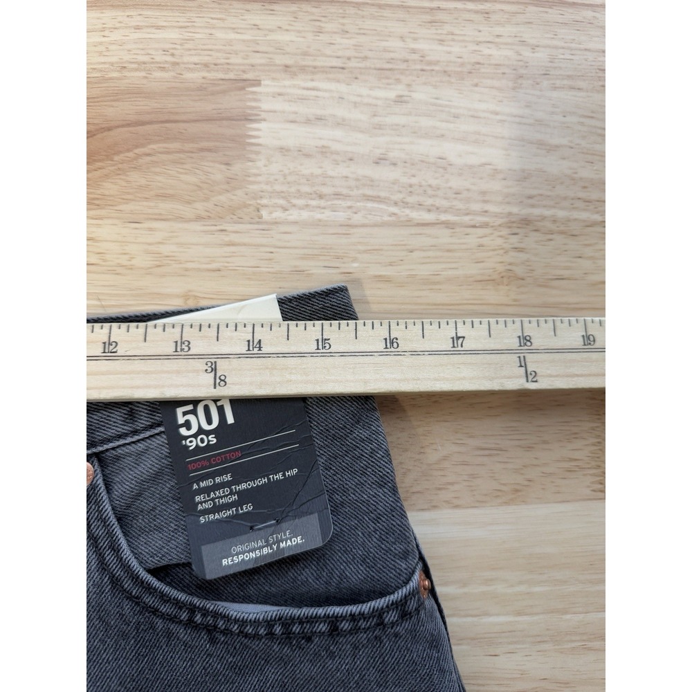 Levi's Premium 501 90's Jean Women's 29x32 Straight Leg Mid Rise Modern Big E - Picture 13 of 16